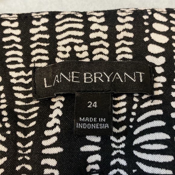 Lane Bryant Zip Front Black and White Ponte V-Neck Sheath Dress Size 24 - Picture 3 of 9